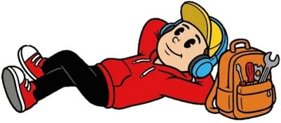 ToolsCanvas mascot relaxing