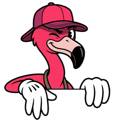 Pink flamingo mascot