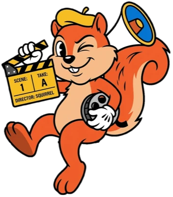 Orange squirrel mascot